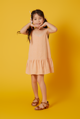 KIDS Alexandra Dropwaist Dress in Melon