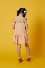 KIDS Alexandra Dropwaist Dress in Melon