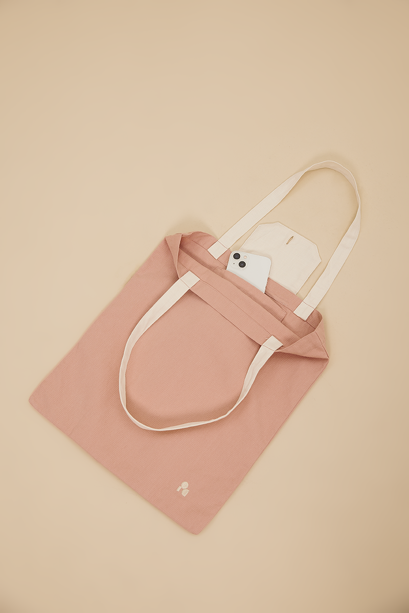 Foldable Tote Bag in Blush