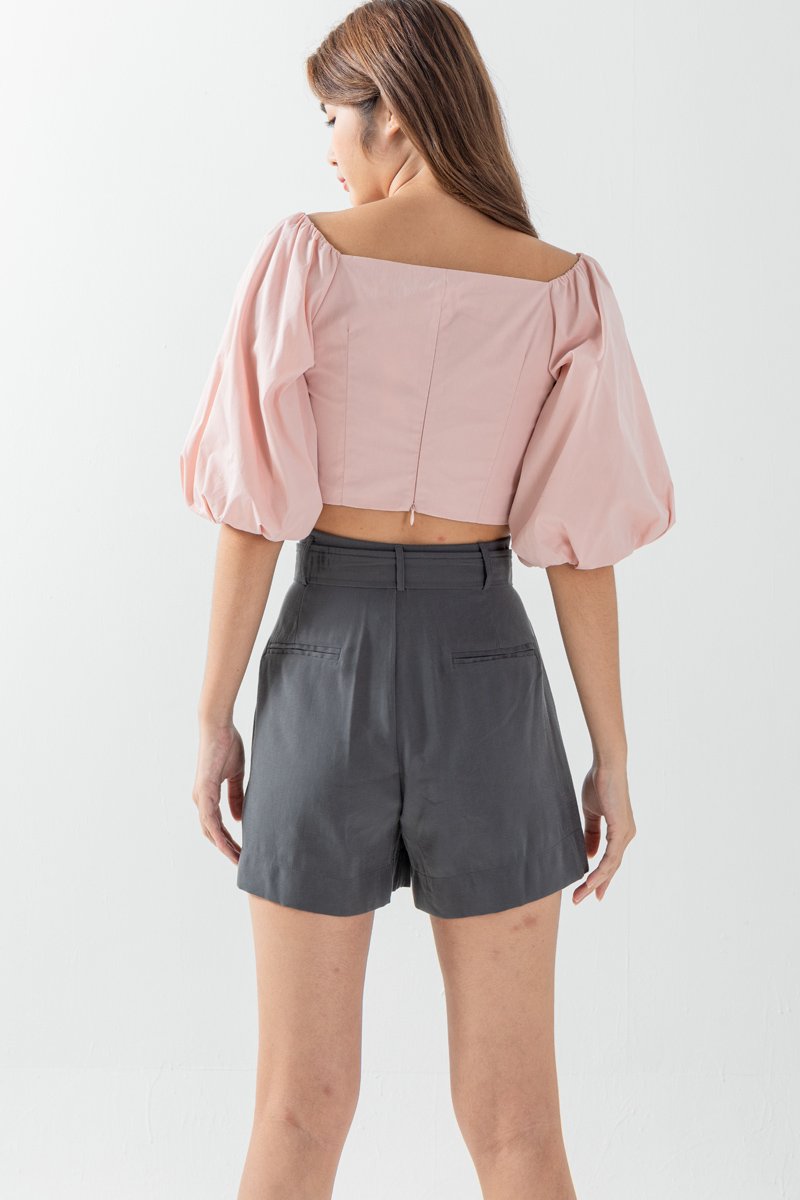 Giselle Puff Sleeve Top in Pink