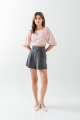 Giselle Puff Sleeve Top in Pink