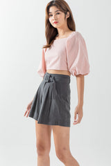 Giselle Puff Sleeve Top in Pink