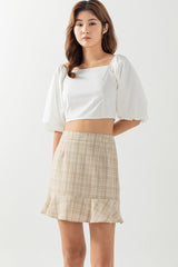 Giselle Puff Sleeve Top in White