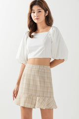 Giselle Puff Sleeve Top in White