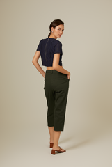 Gina Textured Top in Dark Blue