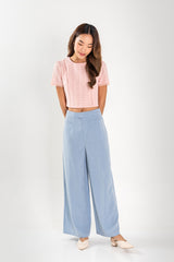 Gina Textured Top in Light Pink