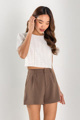 Gina Textured Top in White