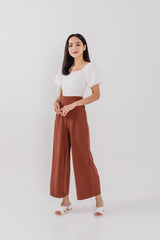 Everdena Puff Sleeves Crop Top