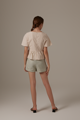 Claudia Bell Top in Cream