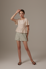 Claudia Bell Top in Cream