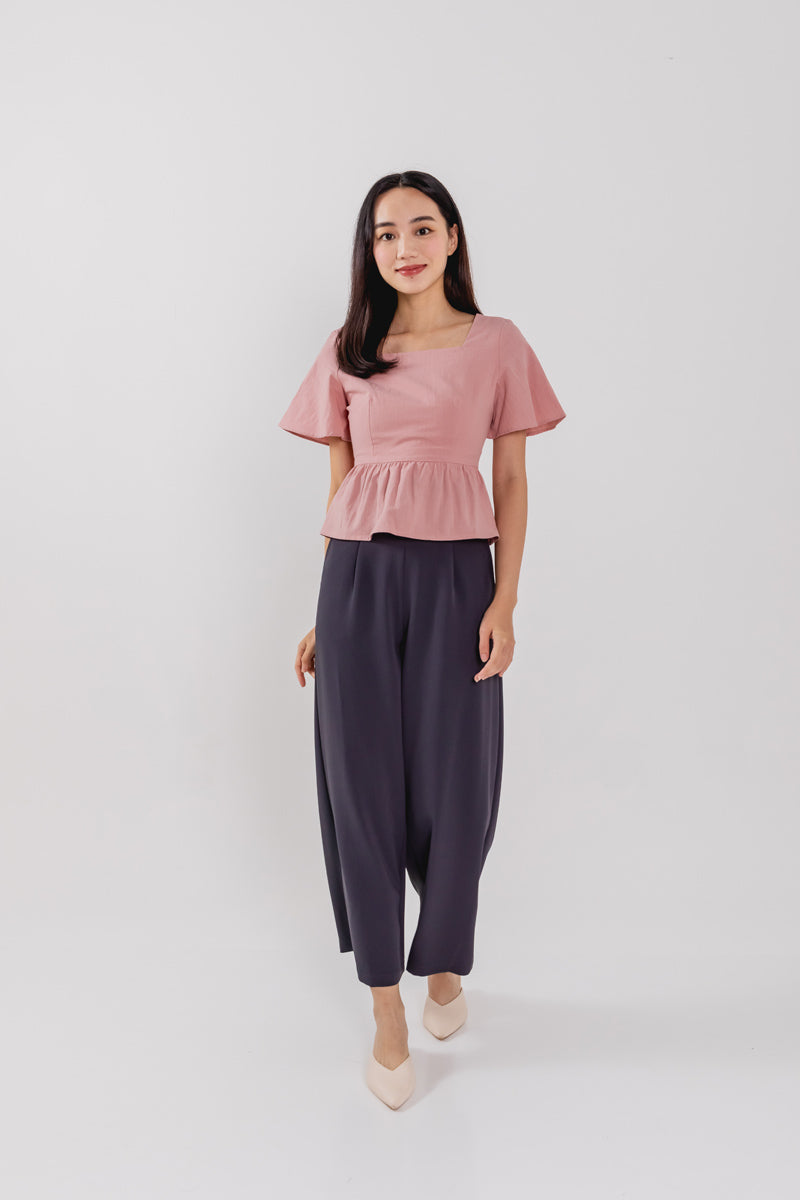 Claudia Bell Top in Dusty Pink
