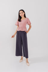 Claudia Bell Top in Dusty Pink