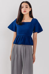 Claudia Bell Top in Navy Blue