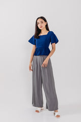Claudia Bell Top in Navy Blue