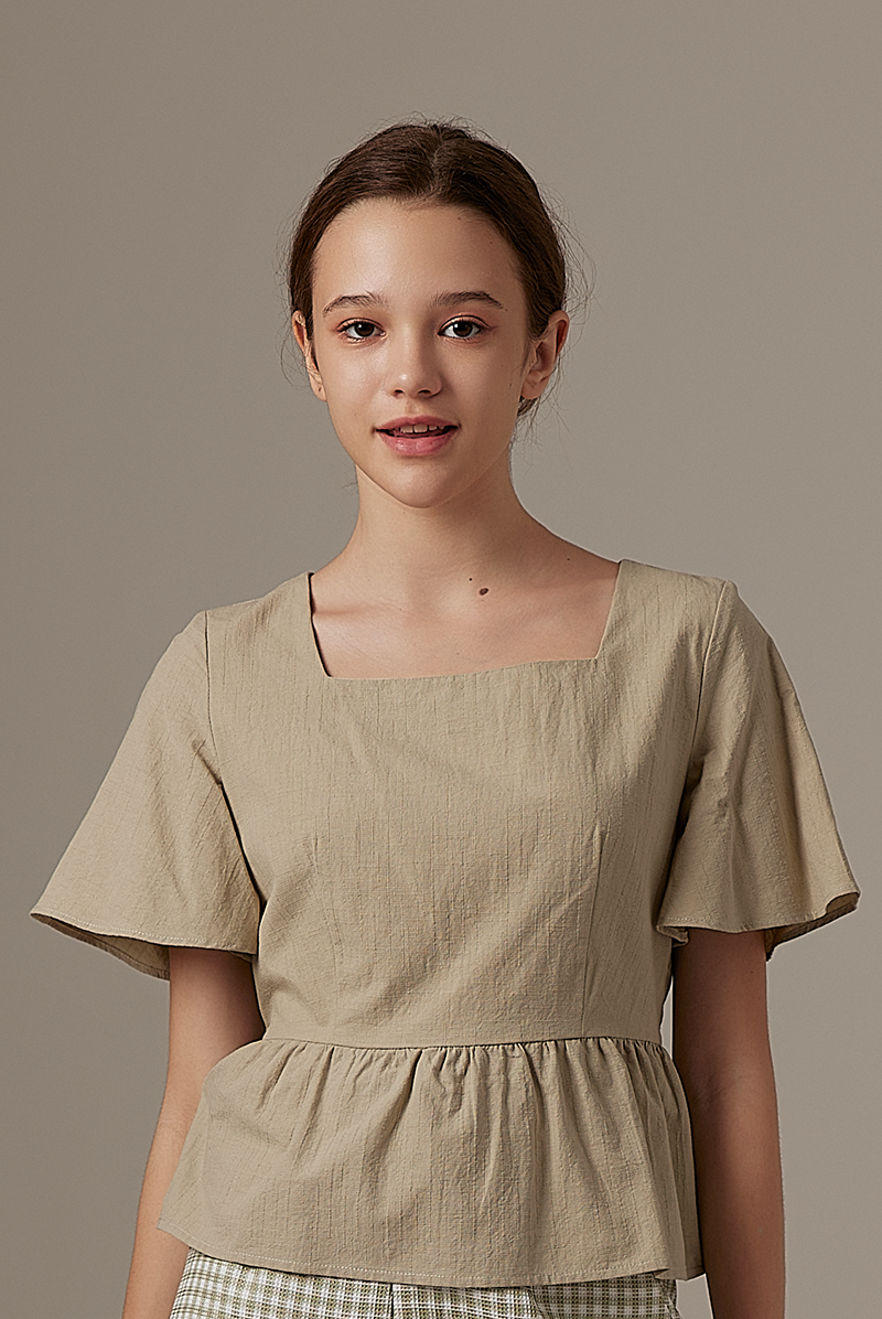 Claudia Bell Top in Sage Green