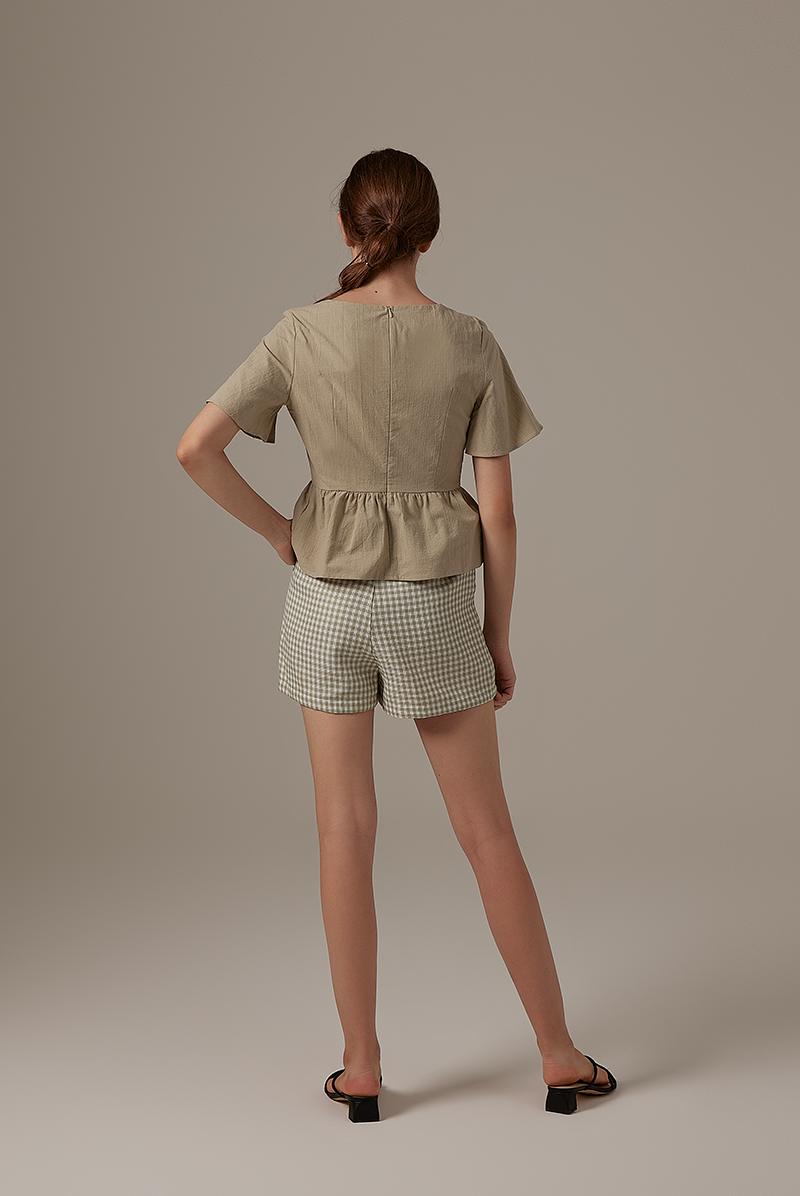 Claudia Bell Top in Sage Green