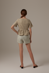 Claudia Bell Top in Sage Green