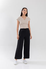 Indiana Pleated Top in Beige