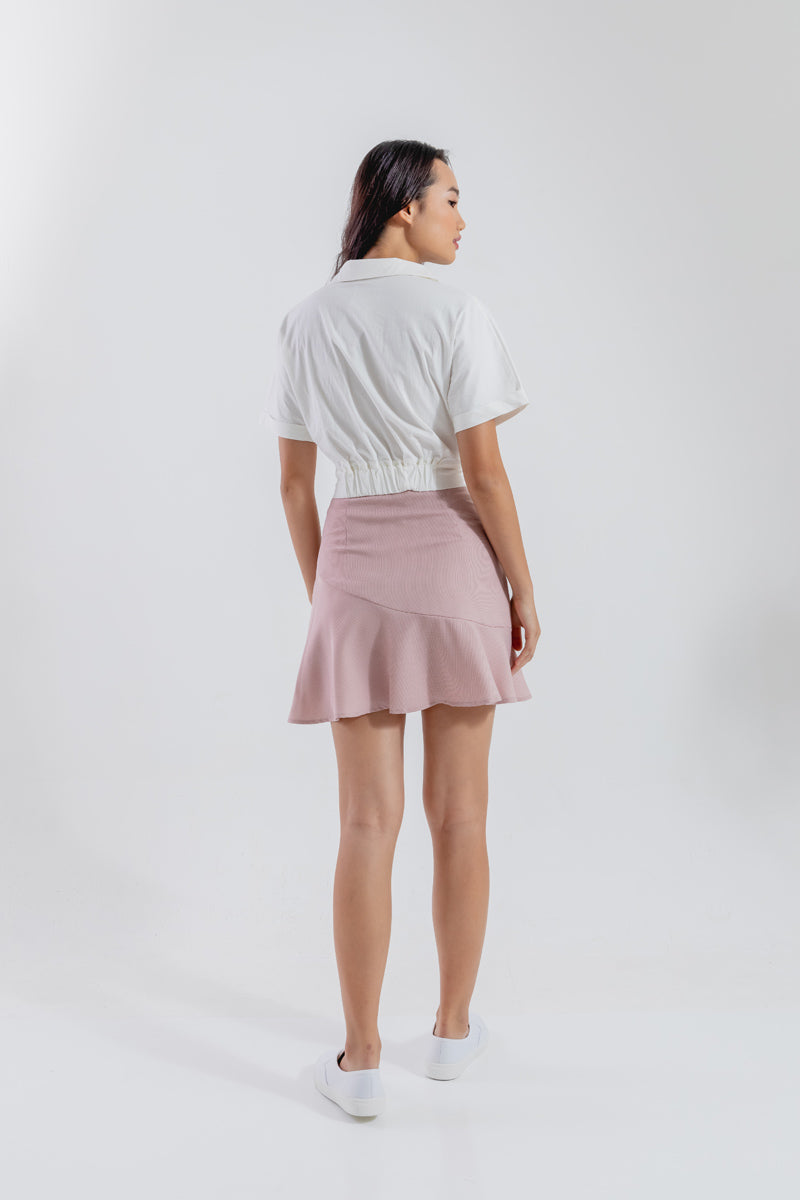 Yasmin Cuffed Sleeves Top in White