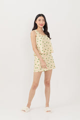 Emily Printed Lounge Top in Daffodil