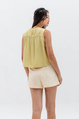 Pauline Sleeveless Top in Yellow