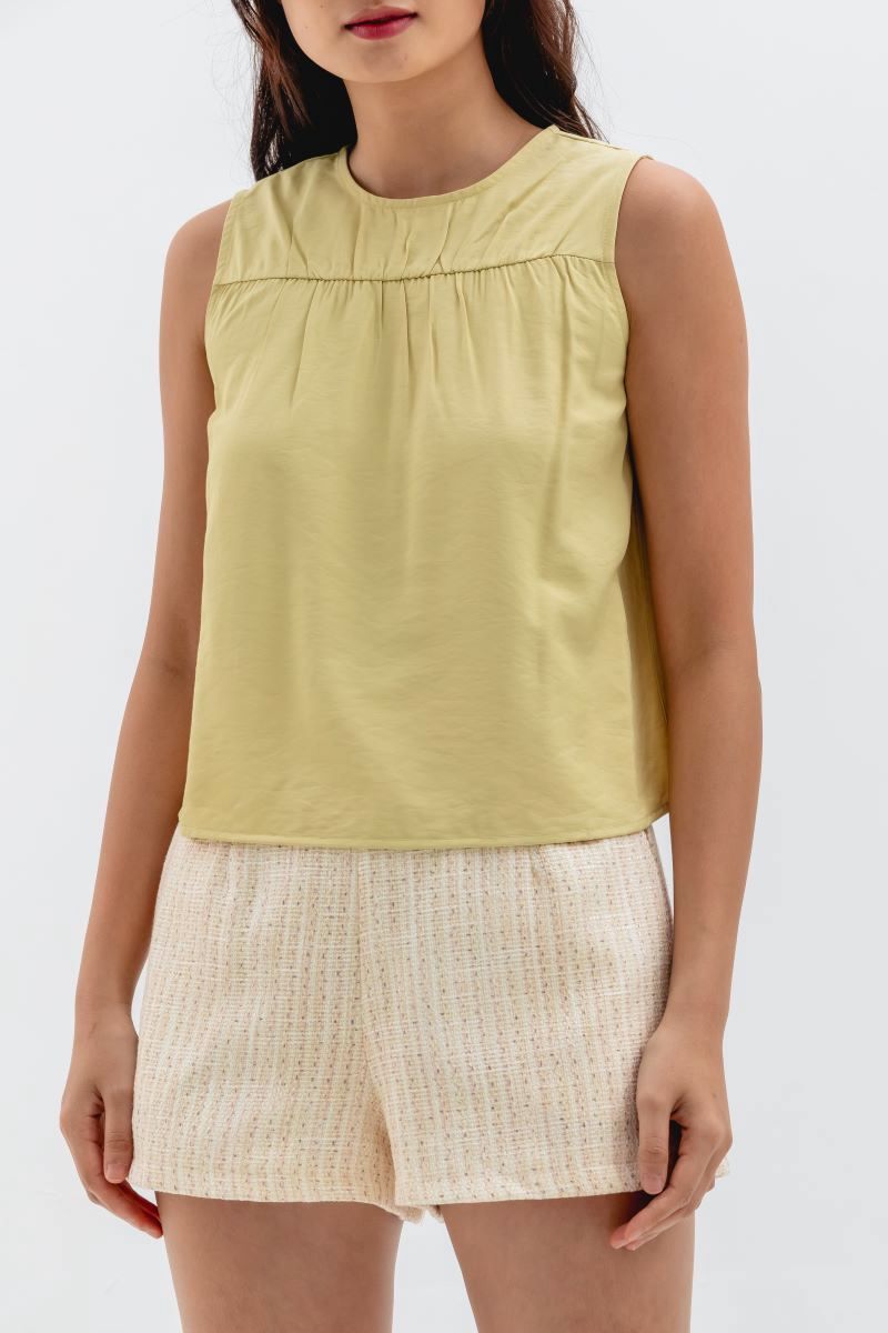 Pauline Sleeveless Top in Yellow