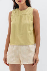 Pauline Sleeveless Top in Yellow