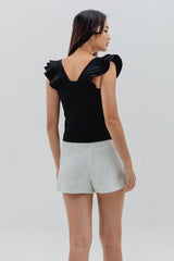 Julia Textured Top in Black