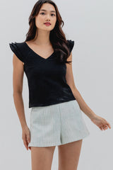 Julia Textured Top in Black