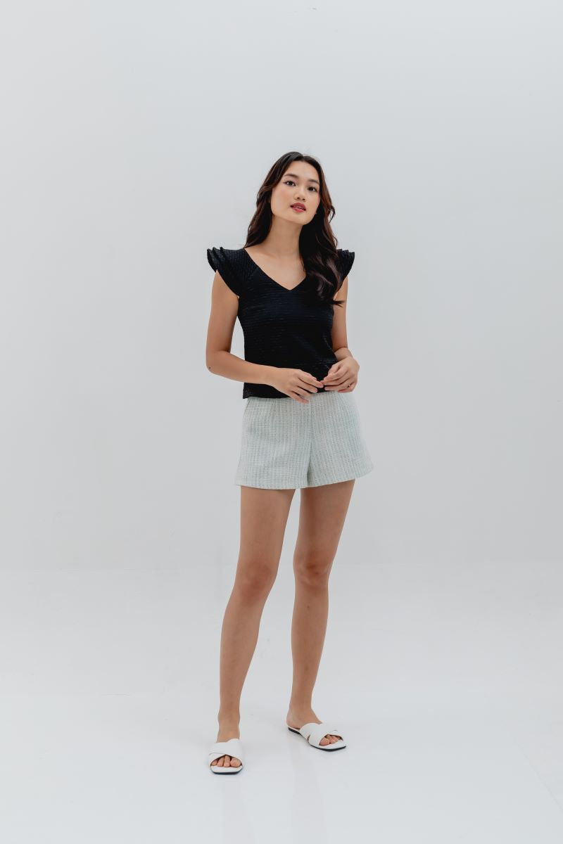 Julia Textured Top in Black