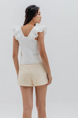 Julia Textured Top in White