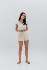 Julia Textured Top in White
