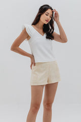 Julia Textured Top in White