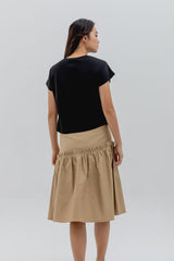 Fleur Cowl Neck Top in Black