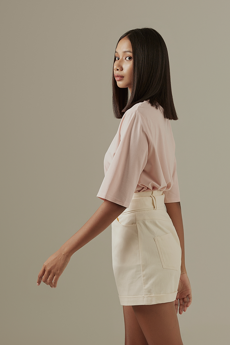 Germaine Boxy Tee in Baby Pink