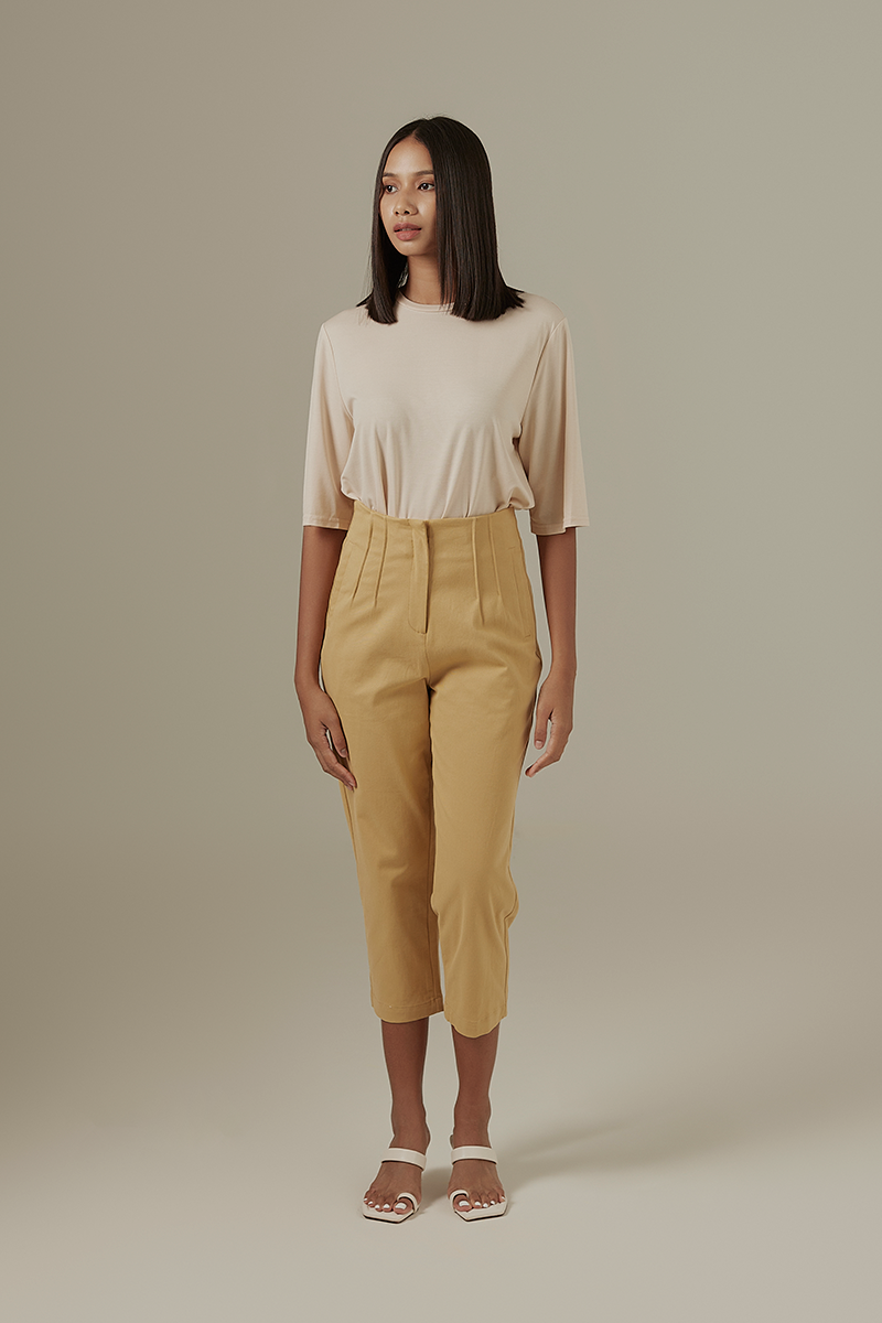 Germaine Boxy Tee in Sand