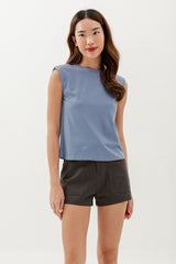 Ashley Muscle Top in Blue 
