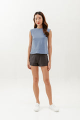 Ashley Muscle Top in Blue 