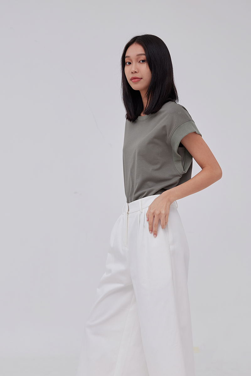 Felicia Drop Shoulder Top in Green