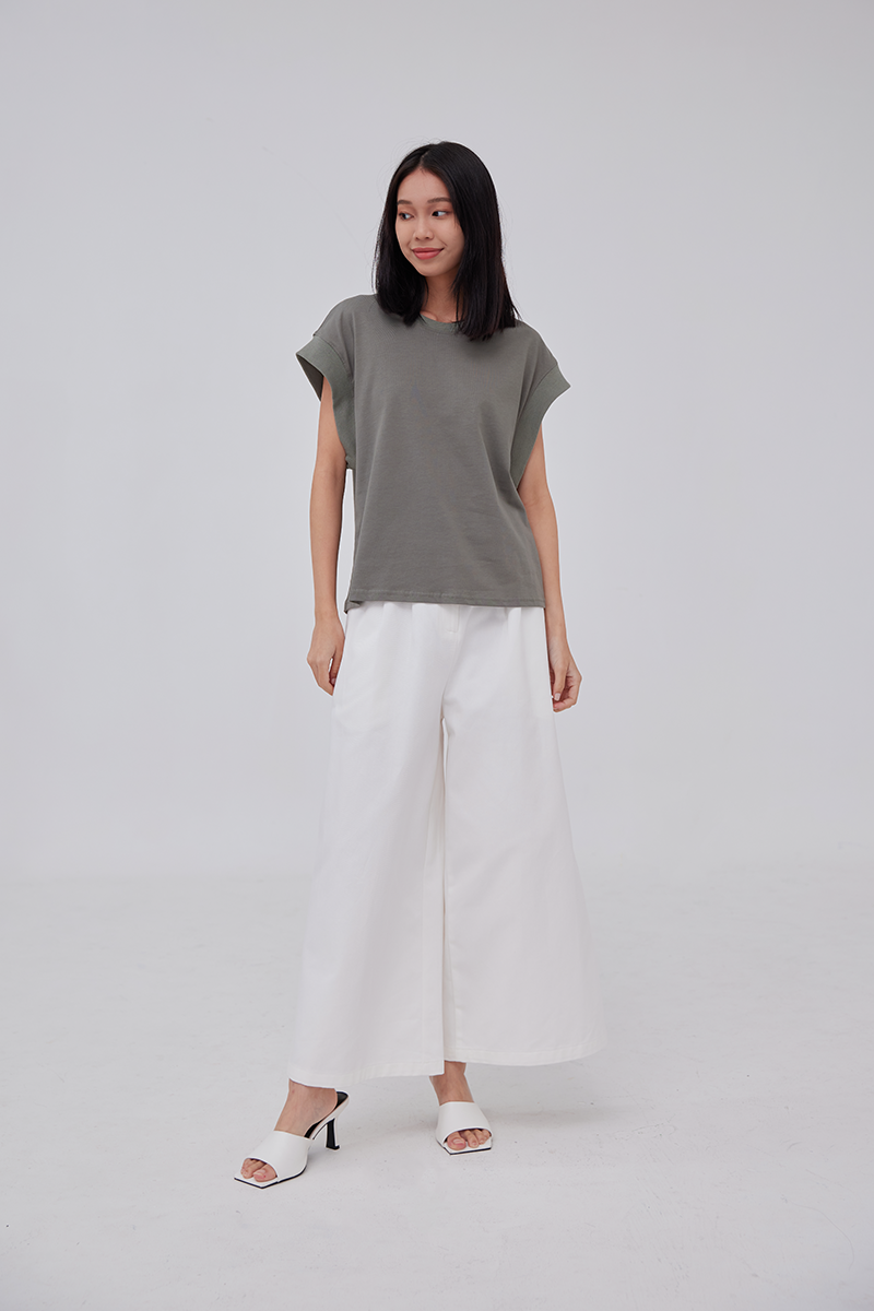 Felicia Drop Shoulder Top in Green