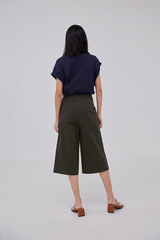 Felicia Drop Shoulder Top in Navy Blue