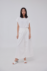 Felicia Drop Shoulder Top in White