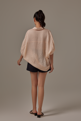 Christine Button Down Shirt in Beige