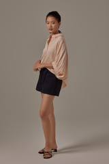 Christine Button Down Shirt in Beige