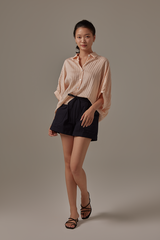 Christine Button Down Shirt in Beige