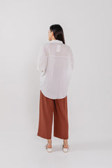 Christine Button Down Shirt in White