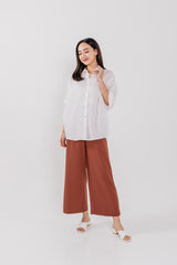Christine Button Down Shirt in White