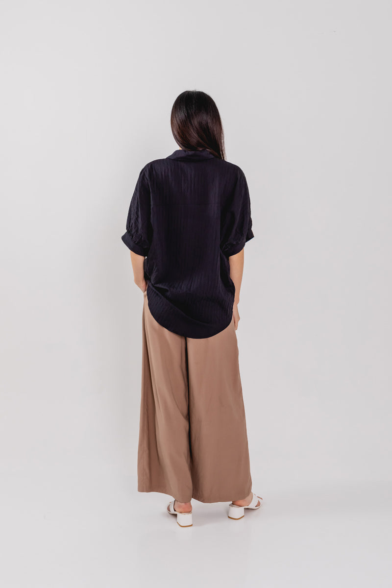 Christine Button Down Shirt in Black