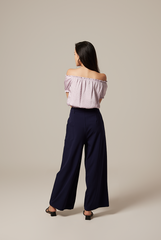 Rumi Off Shoulder Textured Top in Lilac