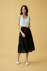 Lexie Tri-Tiered Skirt in Light Blue